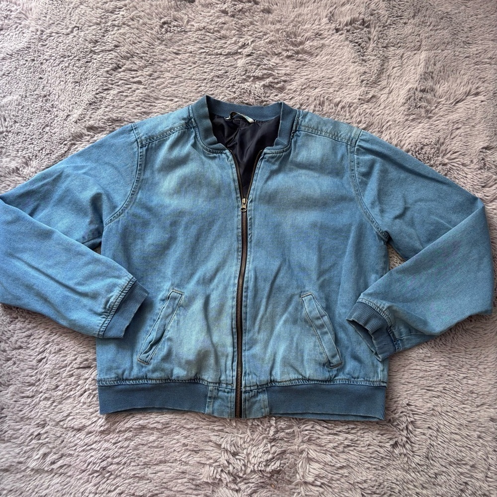 Highway Jeans Bomber Denim Jacket size XLarge